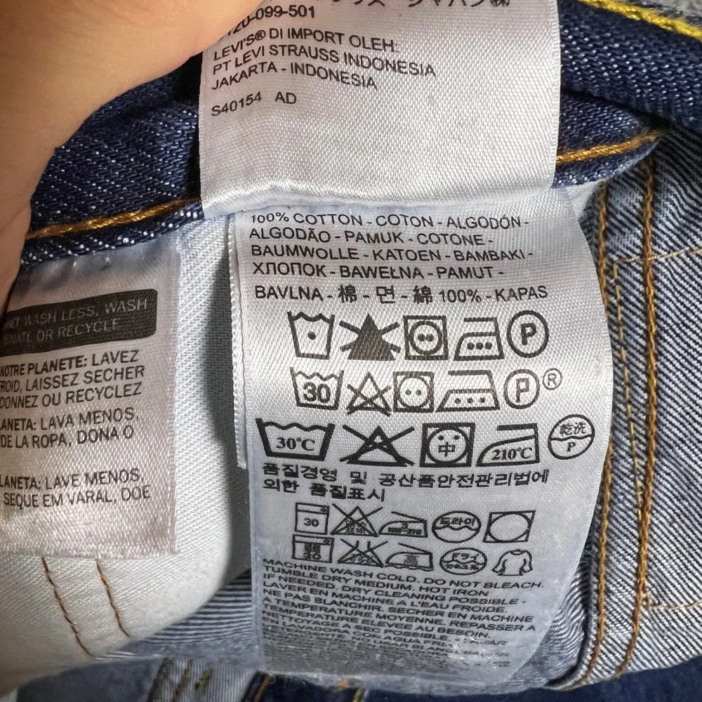 Levi's 505‎ Jeans Mens 40x30 Dark Wash New Regular Fit Straight Leg